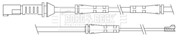 BORG & BECK Hoiatuskontakt, piduriklotsi kulumine BWL3110